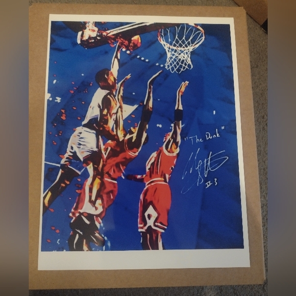 JOHN STARKS KNICKS DUNK💥 ON JORDAN & THE BULLS 8.5x11 GLOSSY POSTER BUNDLE SET! - Picture 7 of 11
